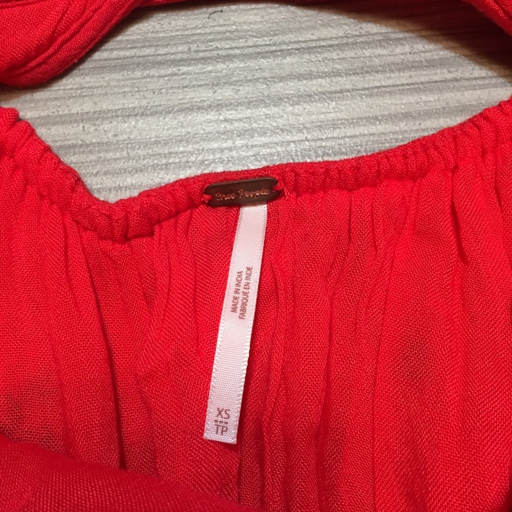 Free people orange Oxford embroidered dress - Picture 5 of 6